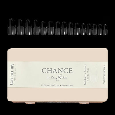 Chance Soft Tips- MEDIUM ROUND - 15 sizes, 600 pcs.