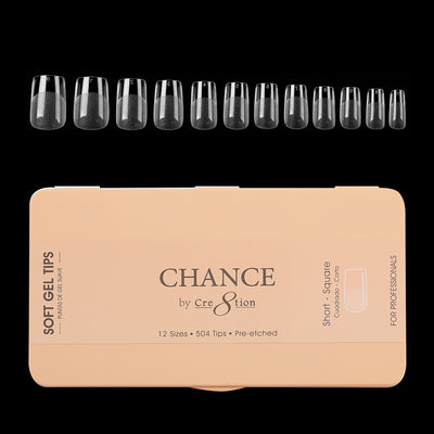 Chance Soft Tips- SHORT SQUARE - 12 sizes, 504 pcs.