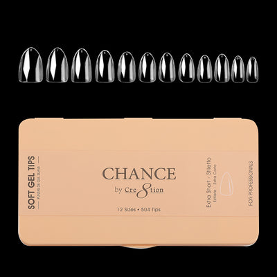 Chance Soft Tips- EXTRA SHORT STILETTO - 12 sizes, 504 pcs.