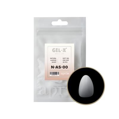 Apres Gel-X Ombre Natural Almond Short Refill Bag (30pcs) 10 bags/pack