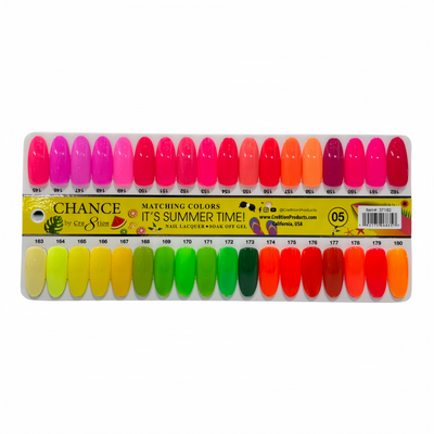 Chance Gel Color Chart Board 36 tips #5 "It's Summer Time"
