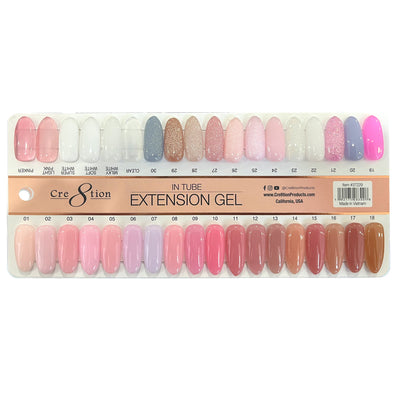 Cre8tion In Tube Extension Gel Color Chart 36 Colors