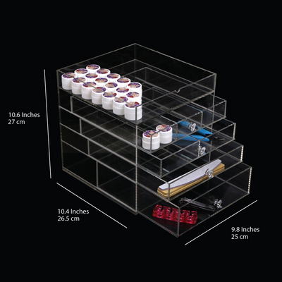 Cre8tion Acrylic Drawer - 5 Tier 8 pcs/case