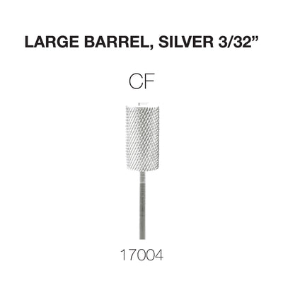 Cre8tion Carbide Large Barrel, CF, Silver 3/32