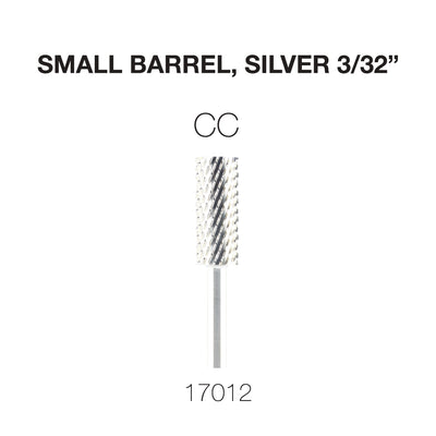 Cre8tion Carbide Small Barrel, CC, Silver 3/32