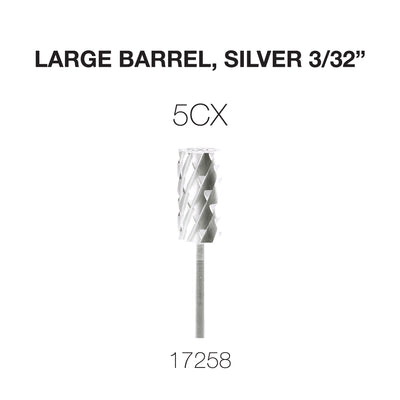 Cre8tion Carbide Large Barrel, C5X, Silver 3/32