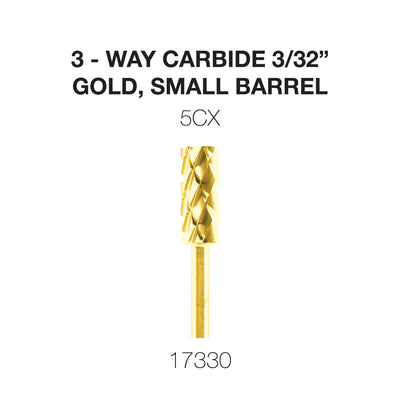 Cre8tion 3-way carbide Gold, Small Barrel C5X 3/32