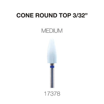 Cre8tion CERAMIC Cone Round Top Nail Filing Bit Medium 3/32