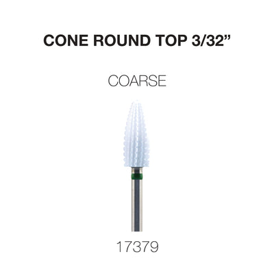 Cre8tion CERAMIC Cone Round Top Nail Filing Bit Coarse 3/32