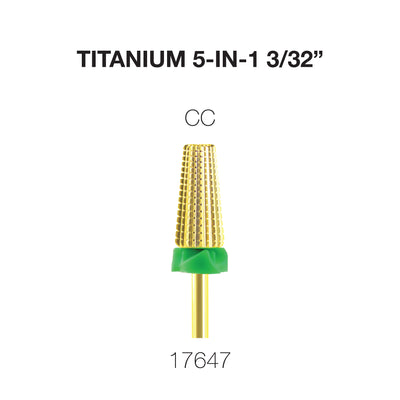 Cre8tion Titanium 5 in 1 Nail Filing Bit - CC 3/32
