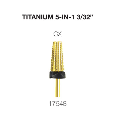 Cre8tion Titanium 5 in 1 Nail Filing Bit - CX 3/32