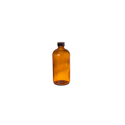 Cre8tion Amber Glass Bottle 8oz. -12 pcs./case