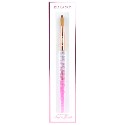 Kiara Sky 100% Kolinsky Pink Acrylic Brushe size 8