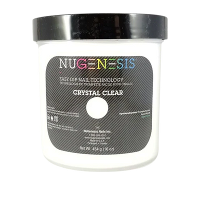 Nugenesis Dip Powder Pink&White - Crystal Clear/Base 16oz