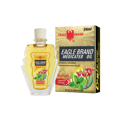 Eagle Brand Refresh Medicated Oil 0.8oz 24ml 12 pcs/pack, 12 packs/case