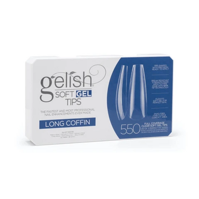 Gelish Soft Gel Tips - Long Coffin 550ct