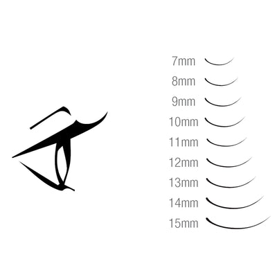 Hami Synthetic Eyelash Extension Single - Line - C 0.07x12mm