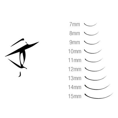 Hami Synthetic Eyelash Extension Single - Line - J 0.07x14mm