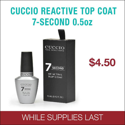 Cuccio Reactive Top Coat 7-Second  0.5oz