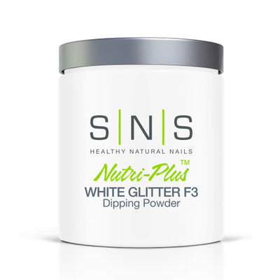 SNS Dip Powder White Glitter F3 16oz