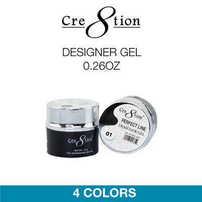 Cre8tion Gel - Perfect Line Design 7.5g 4 Colors 6 pcs./box, 320 pcs./case