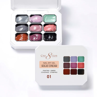 Cre8tion Nail Art Gel Solid Cream 01