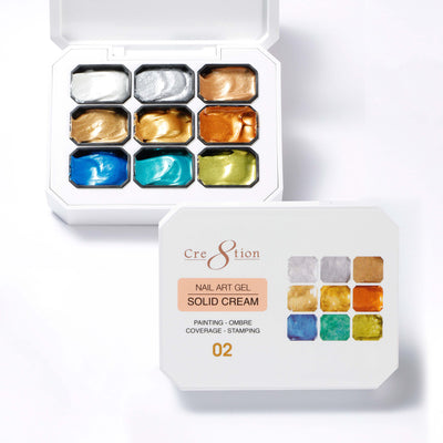 Cre8tion Nail Art Gel Solid Cream 02