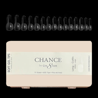 Chance Soft Tips- LONG COFFIN - 15 sizes, 600 pcs.