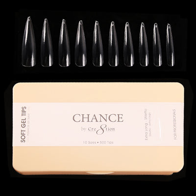 Chance Soft Tips- EXTRA LONG STILETTO - 10 sizes, 500 pcs.