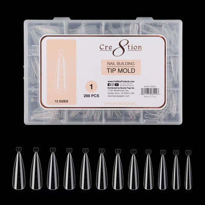 Cre8tion Nail Building Tip Mold 01 288pcs./box, 100 boxes./case
