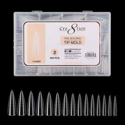 Cre8tion Nail Building Tip Mold 02 300pcs./box, 100 boxes./case