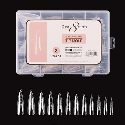 Cre8tion Nail Building Tip Mold 03 288pcs./box, 100 boxes./case