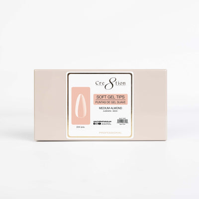 Cre8tion Soft Tips - Almond Medium Small Box (224pcs)
