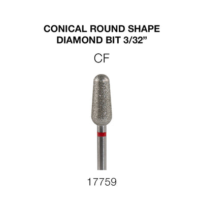 Cre8tion Conical Round Shape Diamond Bit - CF 3/32