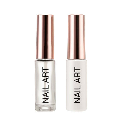 Cre8tion Clear Nail Art Bottle 0.33oz with Champagne Gold Cap 480 pcs./ casecase