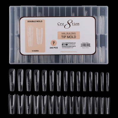 Cre8tion Nail Building Tip Double Mold 7 240pcs.