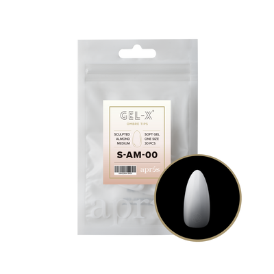Apres Gel-X Ombre Sculpted Almond Medium Refill Bag (30pcs) 10 bags/pack