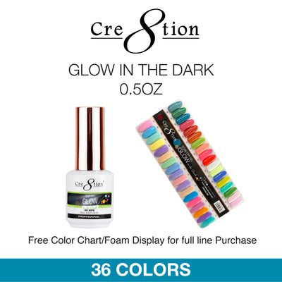 Cre8tion  Gel - Glow In The Dark 0.5oz 36 Colors 12 pcs./box, 216 pcs./case