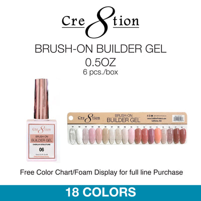 Cre8tion Gel - Overlay/ Brush on Builder 0.5oz 18 Colors