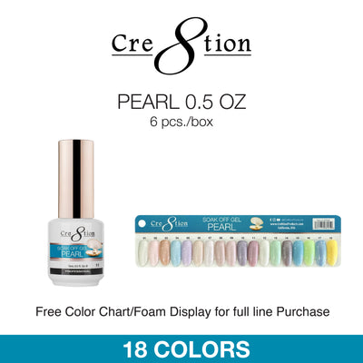 Cre8tion Gel Pearl Collection 0.5 oz 18 Colors