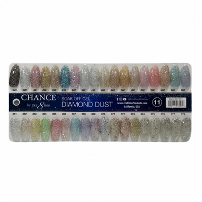 Chance Gel Color Chart Board 36 tips #11 'Diamond Dust Collection'