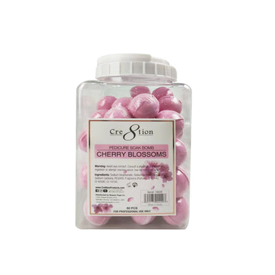 Cre8tion Pedicure Soak Bomb Cherry Blossom 30g 60 pcs./jar, 4 jars/case