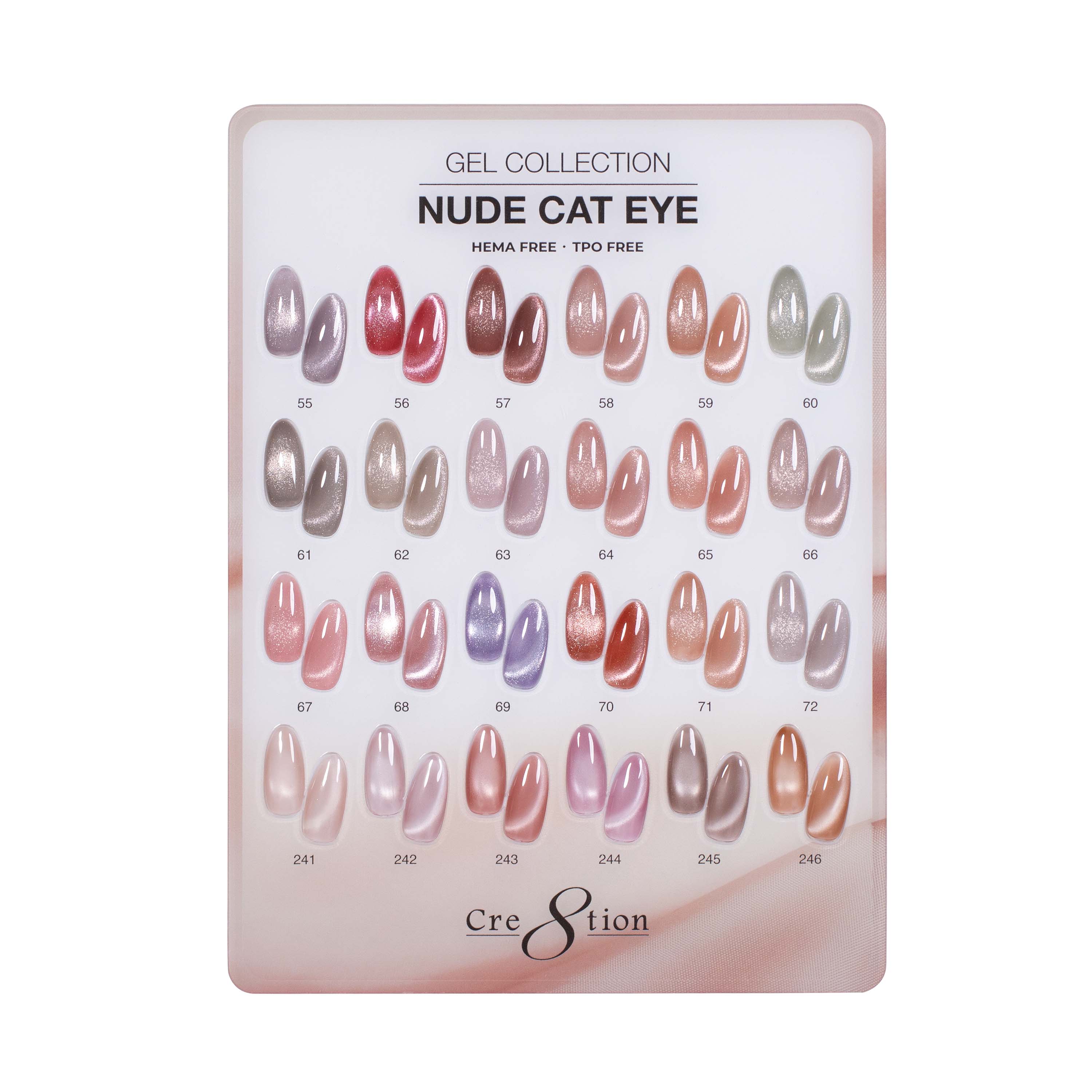 Cre8tion Counter Display Color Chart - Cat Eye Nude 24 colors – Beauty Page