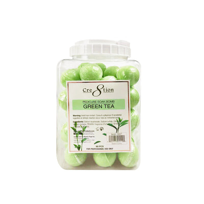 Cre8tion Pedicure Soak Bomb Green tea 30g 60 pcs./jar, 4 jars/case