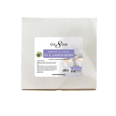 Cre8tion Massage Oil Candles - Tealight 0.5oz - IVY & JUNIPER BERRY 100 pcs./box
