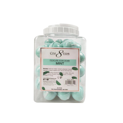 Cre8tion Pedicure Soak Bomb Mint 30g 60 pcs./jar, 4 jars/case