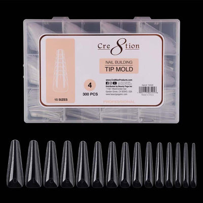 Cre8tion Nail Building Tip Mold 04 300pcs./box, 100 boxes./case