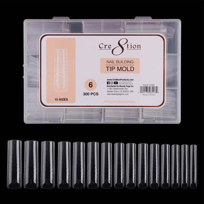 Cre8tion Nail Building Tip Mold 06 300pcs./box, 100 boxes./case