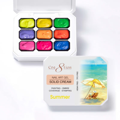 Cre8tion Nail Art Gel Solid Cream Summer Collection 176 pcs./case