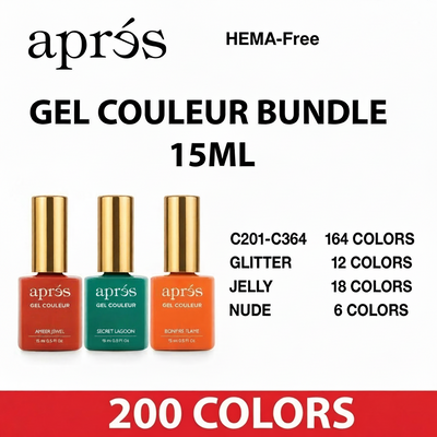 Apres Gel Couleur 15ml - 200 Colors (HEMA-Free)